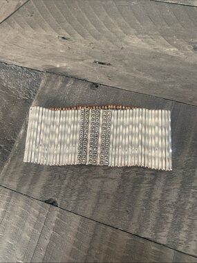 WHBM Wide Band Silver Rhinestone Stretch Bracelet